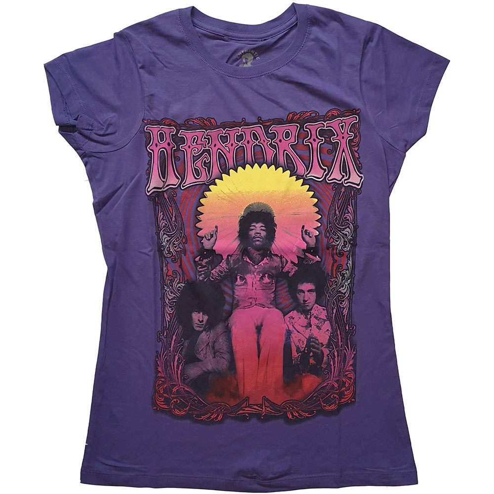 Jimi Hendrix - Karl Ferris Wheel Dames Tshirt - Paars